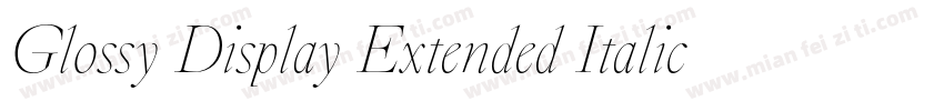 Glossy Display Extended Italic字体转换